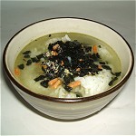 Oziya with toppings and green tea Image