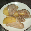 Pork rolling of potato Image