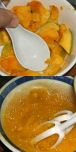 Pumpkin sweet jelly made from bean jam Image