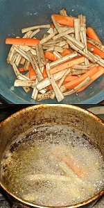 Tempura of burdock and carrot(Kakiage of burdock and carrot) Image