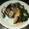 Stir-fry flavor of Houren grass and eggplant Image