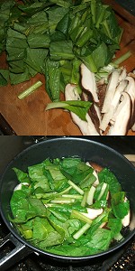 Soup of chinese cabbage and mushroom Image