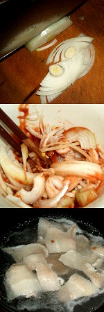 Ketchup dressing of onion and pork Image