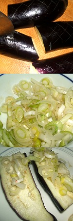 Flavor grilling of Tod Welsh onion hemp of eggplant Image