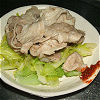 Boiled in tnick soy with sugar of cabbage and pork Image