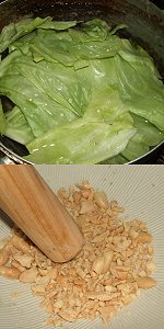 Peanut dressing of cabbage Image