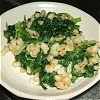 Deep-fried batter balls mustard dressing of spinach Image