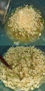 Deep-fried batter balls bowl of grated radish Image