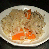Boiled food with deep-fried batter balls of dried radish Image