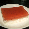Two layer agar-agar of strawberry and yogurt Image