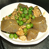 Salted and sweetened ragout of arum root and chicken Image