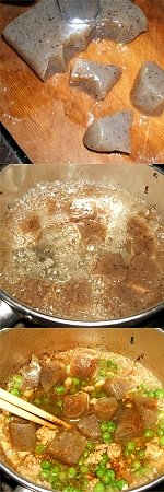 Salted and sweetened ragout of arum root and chicken Image