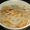 Mustard dressing of bean sprout and fried bean curd Image