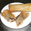 A white ball adzuki bean spring roll Image