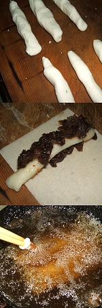 A white ball adzuki bean spring roll Image